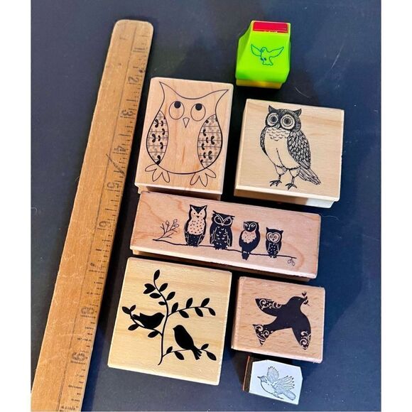 Lot of 7-Stamp Set Owl-Birds Some Used,Some New-Stampabilities, Hero’s, Hampton - Picture 6 of 11